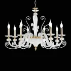 8 Lights Chandelier in Blown Glass and Classic Luxury Crystal - Cassea Viadurini