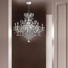 8 Lights Chandelier in Venetian Glass Made in Italy Classic - Florentine Viadurini