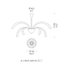 21 Lights Venetian Glass Chandelier Handmade in Italy - Jason Viadurini