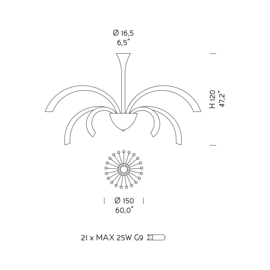 21 Lights Venetian Glass Chandelier Handmade in Italy - Jason Viadurini