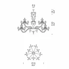 Chandelier with 27 Lights in White Venice Glass, Handmade in Italy - Regina Viadurini