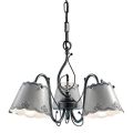 3 or 5 Light Ceramic Chandelier with Hand Painted Embroidery Effect - Ravenna