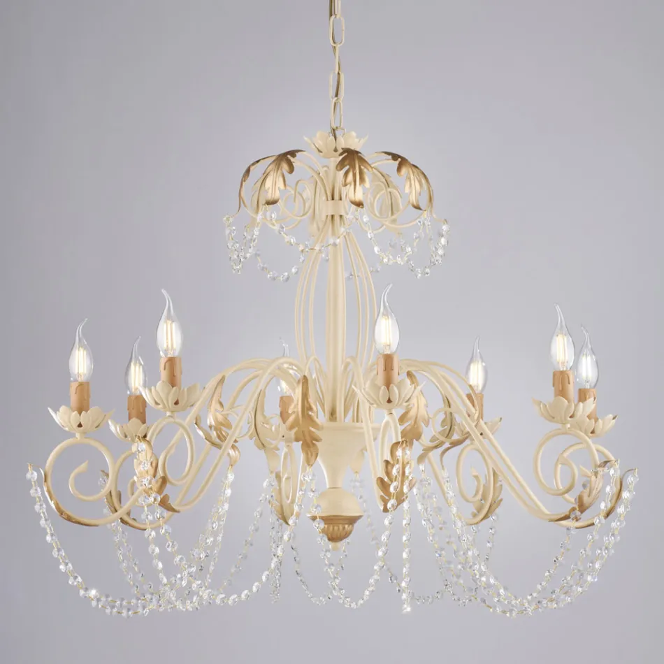 Shabby Chic 5-Light Chandelier for a Romantic Atmosphere – Perla Viadurini