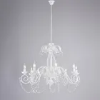 Shabby-style 5-light chandelier for creating a romantic atmosphere – Perla Viadurini