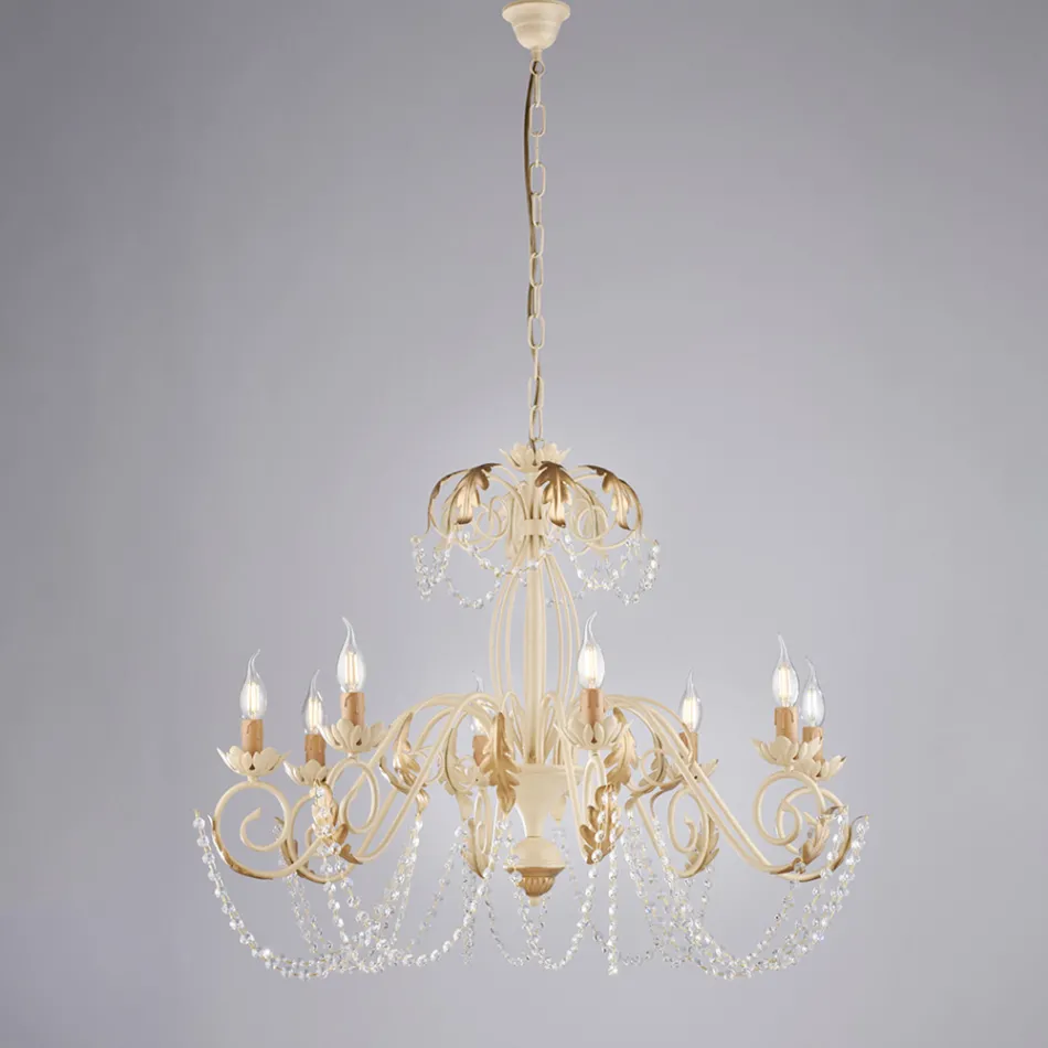 Shabby Chic 5-Light Chandelier for a Romantic Atmosphere – Perla Viadurini