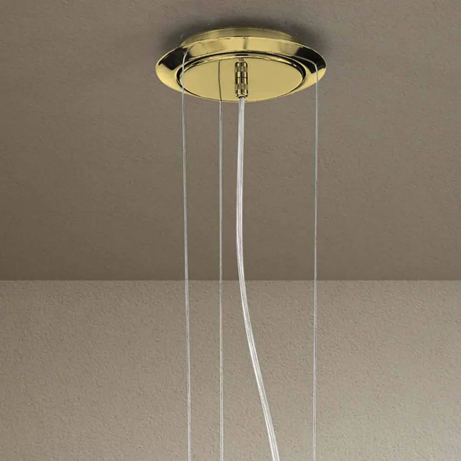 6 Light Handmade Venice Glass Chandelier Made in Italy - Bernadette Viadurini