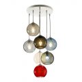7 Lights Chandelier in Hand Blown Venice Glass - Bubbles Balloton
