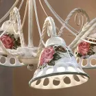 Handmade Ceramic 8 Lights Chandelier with Passanastri - Naples Viadurini
