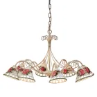 Handmade Ceramic 8 Lights Chandelier with Passanastri - Naples Viadurini