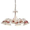 Handmade Ceramic 8 Lights Chandelier with Passanastri - Naples