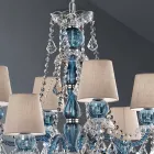 8 Lights Chandelier in Venetian Glass Handmade, Made in Italy - Milagros Viadurini