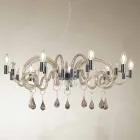 9 Light Handmade Venice Glass Chandelier Made in Italy - Bernadette Viadurini