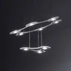 9 Lights Chandelier in Fine Painted Aluminum Made in Italy - Flash Viadurini