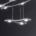 9 Lights Chandelier in Fine Painted Aluminum Made in Italy - Flash Viadurini