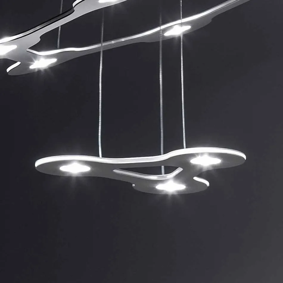9 Lights Chandelier in Fine Painted Aluminum Made in Italy - Flash Viadurini