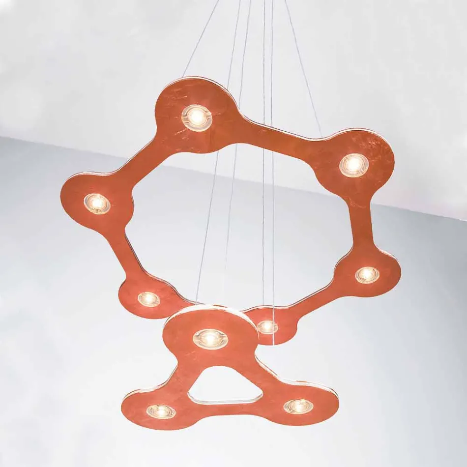 9 Lights Chandelier in Fine Painted Aluminum Made in Italy - Flash Viadurini