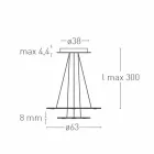 9 Lights Chandelier in Fine Painted Aluminum Made in Italy - Flash Viadurini