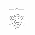 9 Lights Chandelier in Fine Painted Aluminum Made in Italy - Flash Viadurini