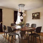 Five-Dome Venetian Glass Chandelier Made in Italy - Lucilla Viadurini