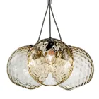 Three-Light Venetian Blown Glass Bouquet Chandelier Made in Italy - Lucilla Viadurini