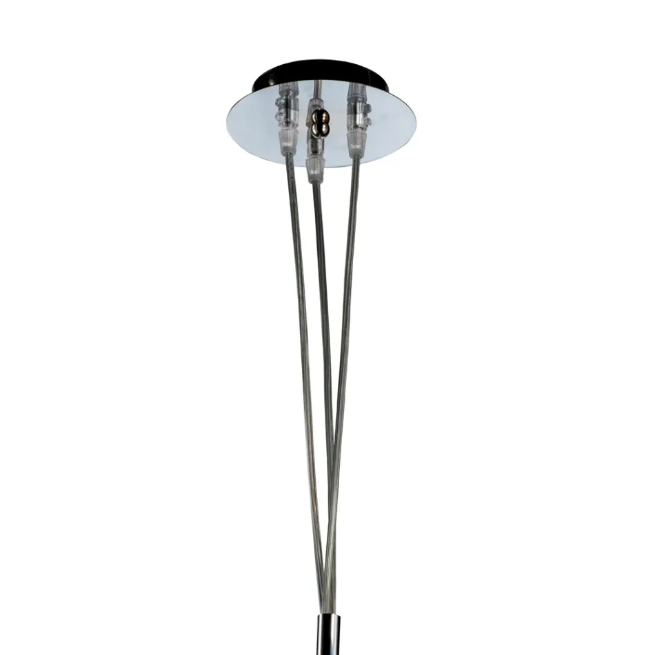 Three-Light Venetian Blown Glass Bouquet Chandelier Made in Italy - Lucilla Viadurini