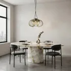 Three-Light Venetian Blown Glass Bouquet Chandelier Made in Italy - Lucilla Viadurini