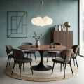 Althea Seven-Light Chandelier in Polished or Satin Glass Made in Italy