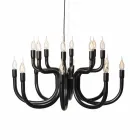 Suspension Chandelier with 16 or 32 Lights in White or Black Aluminum - Alviso Viadurini