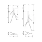 Suspension Chandelier with Single Rosette in Wood Made in Italy - Orlov Viadurini