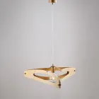 Apus White Chrome Silver Metal Pendant Light Viadurini