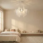 Satin White Plexiglass Pendant Lamp Made in Italy - Gea Viadurini