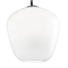Large Off-Centered Three-Light Chandelier in Blown Glass Made in Italy - Elisia Viadurini