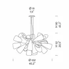 Artisan Chandelier with 21 Lights in Venetian Glass, Made in Italy - Diamonique Viadurini