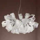 Artisan Chandelier with 21 Lights in Venetian Glass, Made in Italy - Diamonique Viadurini
