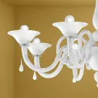 Artisan 8 Lights Chandelier in Venice Glass, Made in Italy - Margherita Viadurini