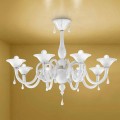 Artisan 8 Lights Chandelier in Venice Glass, Made in Italy - Margherita