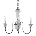 Handcrafted Ceramic and Antique Brass Chandelier - Sanremo Viadurini