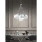 Handcrafted Chandelier in Venice Glass and Metal - Bolle Balloton Viadurini
