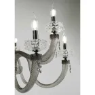 Classic Chandelier 12 Lights in Italian Luxury Handcrafted Glass - Saline Viadurini