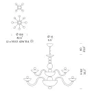 Classic Chandelier 12 Lights in Venetian Glass Made in Italy - Foscarino Viadurini