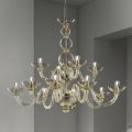 Classic Chandelier 12 Lights in Venetian Glass Made in Italy - Foscarino
