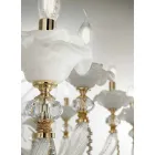 Classic Chandelier 16 Lights Blown Glass Floral Details - Bluminda Viadurini