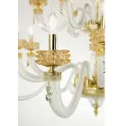 Classic Chandelier 18 Lights in Italian Luxury Handcrafted Glass - Saline Viadurini