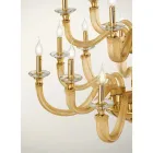 Classic Chandelier 18 Lights in Handcrafted Glass and Crystals - Magrena Viadurini