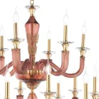 Classic Chandelier 18 Lights in Handcrafted Glass and Crystals - Magrena Viadurini