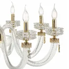 Classic Chandelier 30 Lights in Italian Luxury Handcrafted Glass - Saline Viadurini
