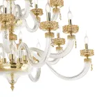 Classic Chandelier 30 Lights in Italian Luxury Handcrafted Glass - Saline Viadurini