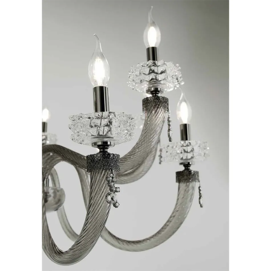 Classic Chandelier 30 Lights in Italian Luxury Handcrafted Glass - Saline Viadurini
