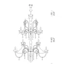 Classic Chandelier 36 Lights in Venice Glass Made in Italy - Florentine Viadurini