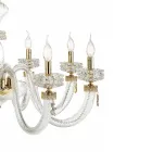 Classic Chandelier 8 Lights in Italian Luxury Handcrafted Glass - Saline Viadurini